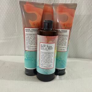 BUNDLE LOT - Five Deep Breaths 3-IN-1 Bath Foam, Oil & Wash AND Body Cream